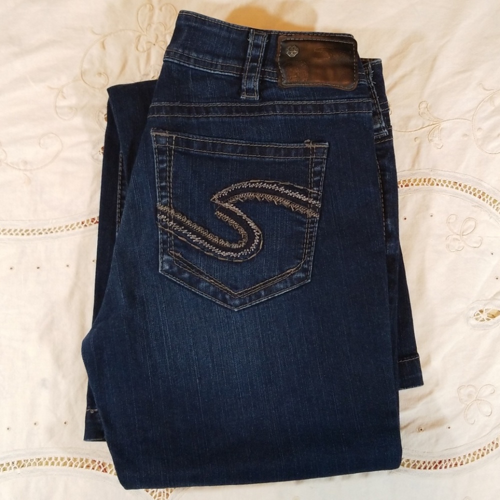Silver SUKI Mid Flare Jeans LONG